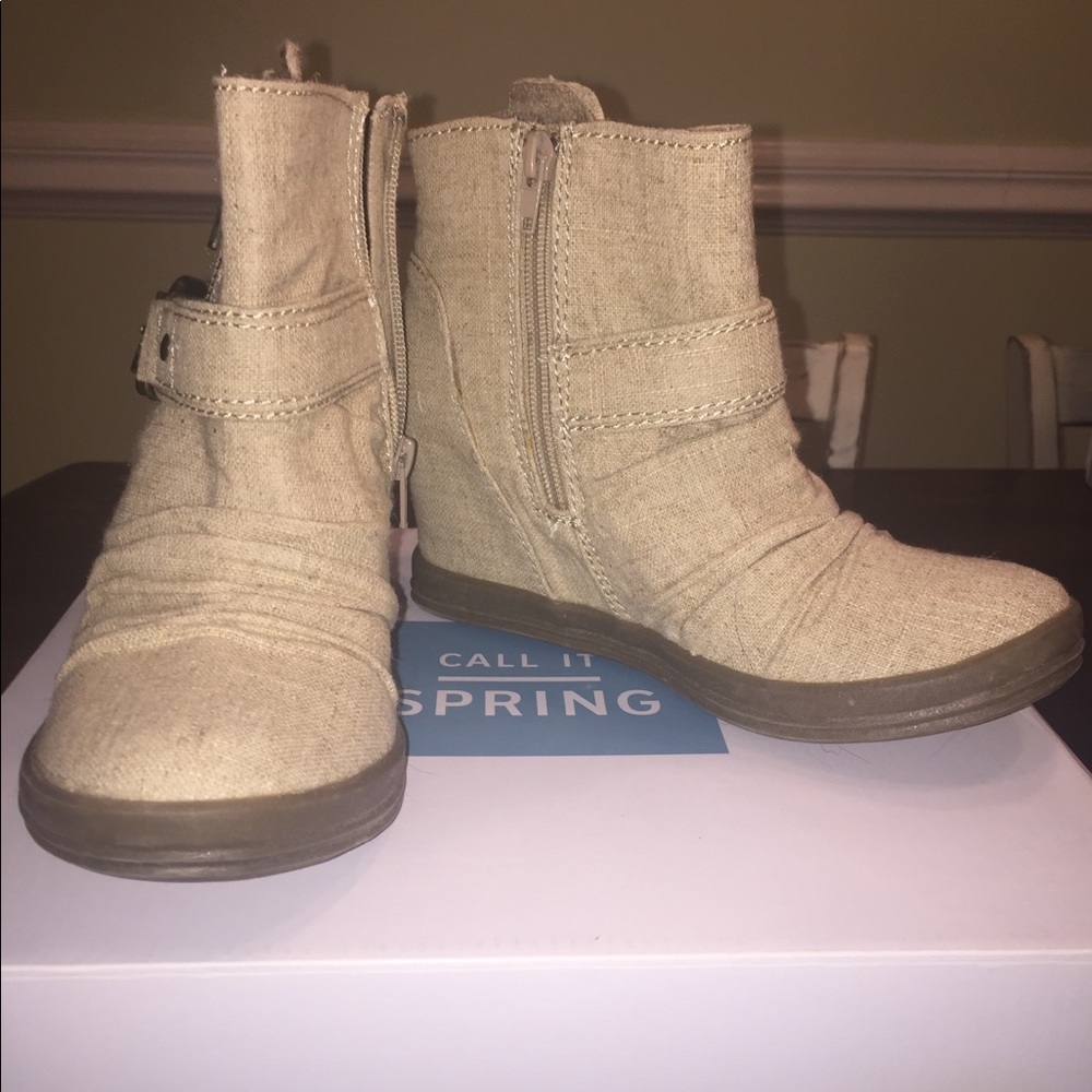 Call it Spring wedge booties